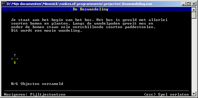 Screenshot van Boswandeling van Dennis Bor. Klik om het spel te downloaden.